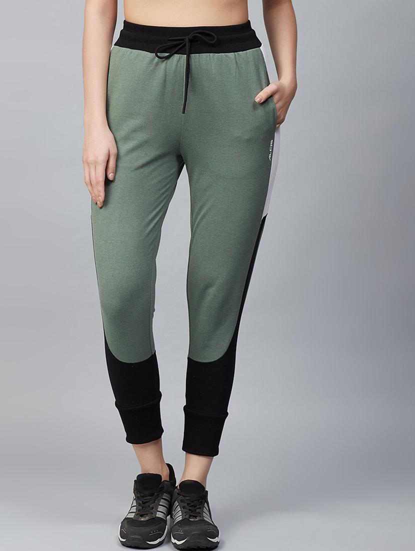 green cotton track pants - 18144951 -  Zoom Image - 0