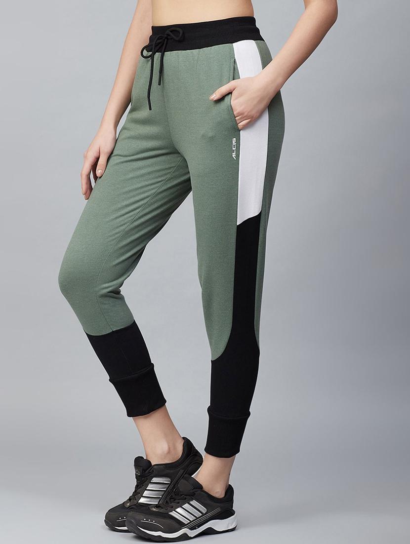 green cotton track pants - 18144951 -  Standard Image - 1