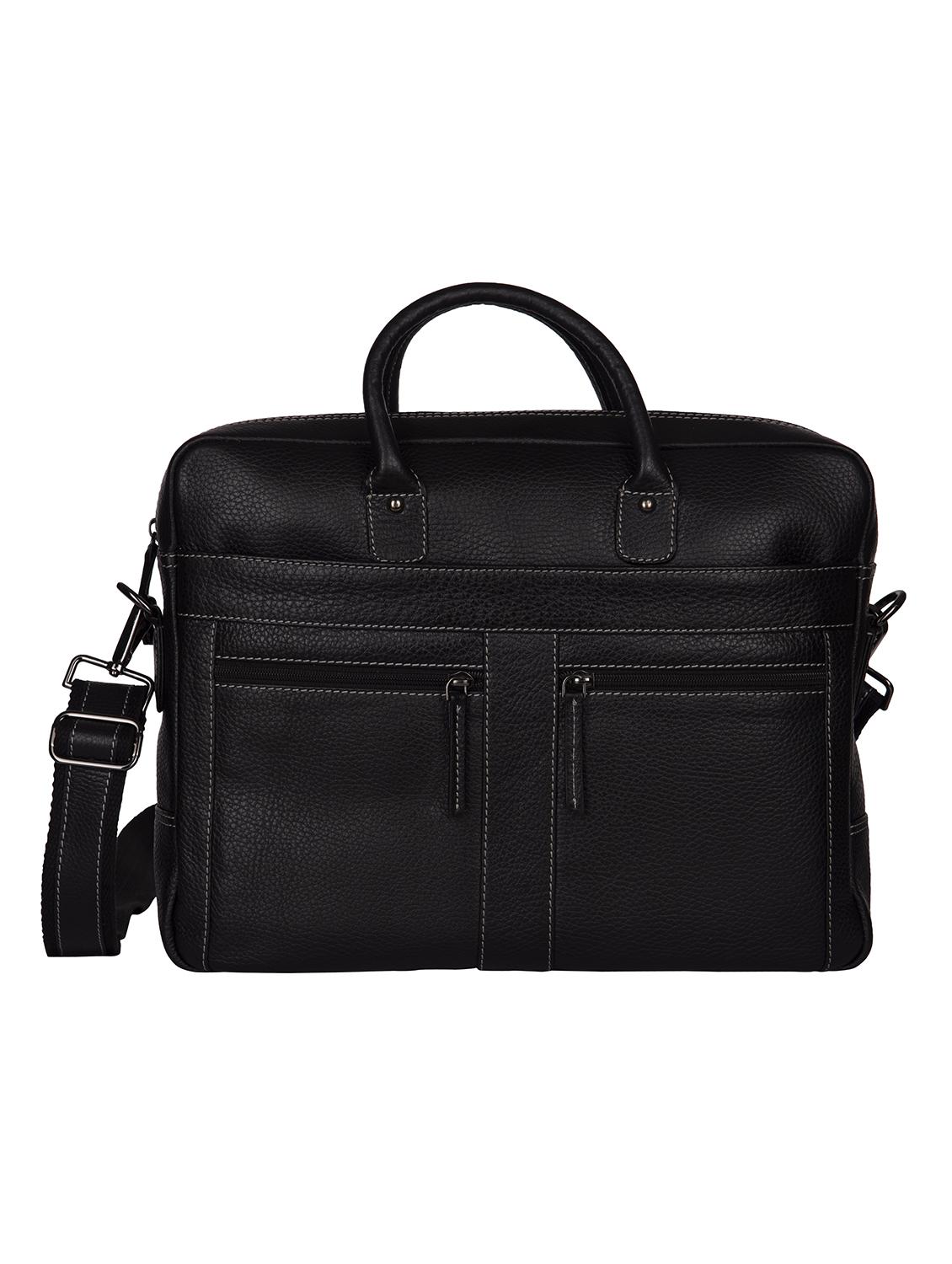 black leather messenger messenger bag - 18145131 -  Zoom Image - 0