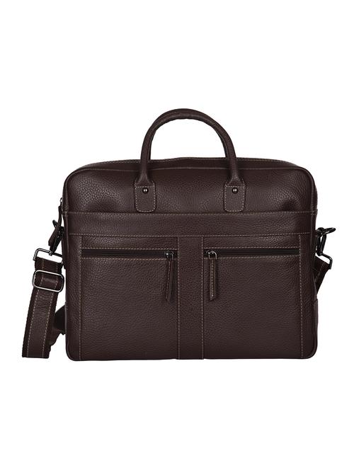 brown leather messenger messenger bag - 18145132 -  Standard Image - 0