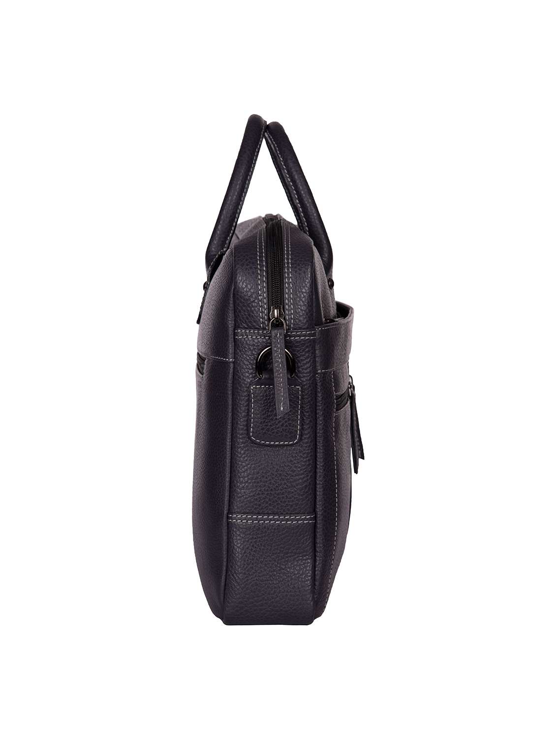 Grey Leather Messenger Messenger Bag - 18145133 -  Standard Image - 4