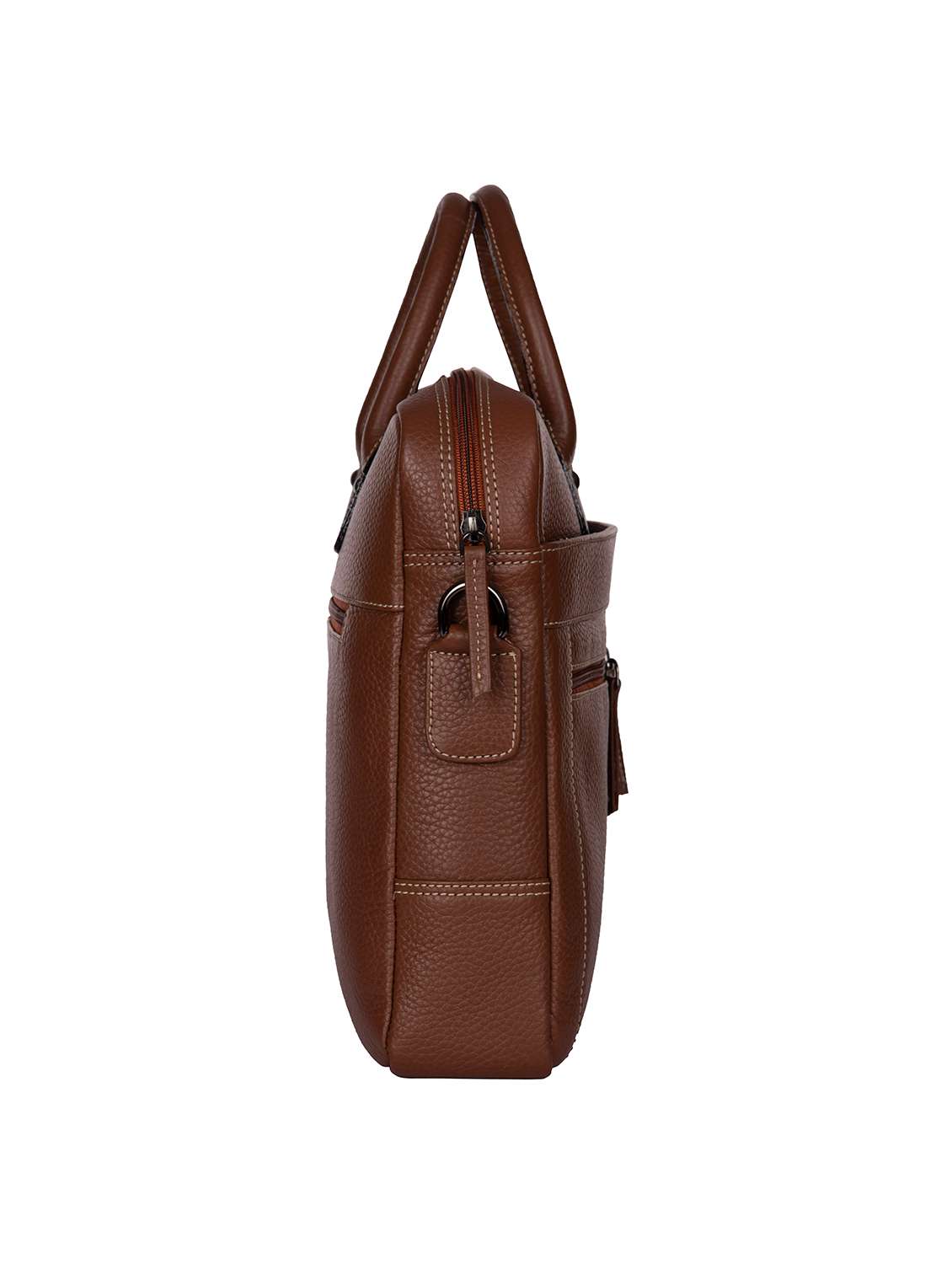 Tan Leather Laptop Bag - 18145134 -  Standard Image - 4