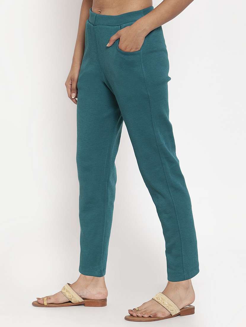 blue wool tapered pant - 18146266 -  Standard Image - 1