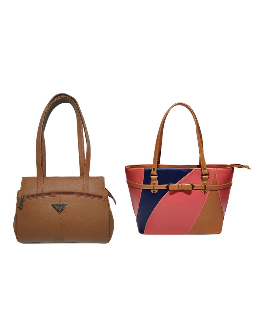 multi colored leatherette (pu) combo handbag - 18146362 -  Zoom Image - 0