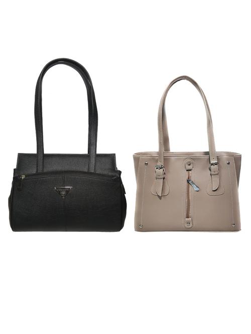 pack of 2 leatherette (pu) combo handbag - 18146468 -  Standard Image - 0