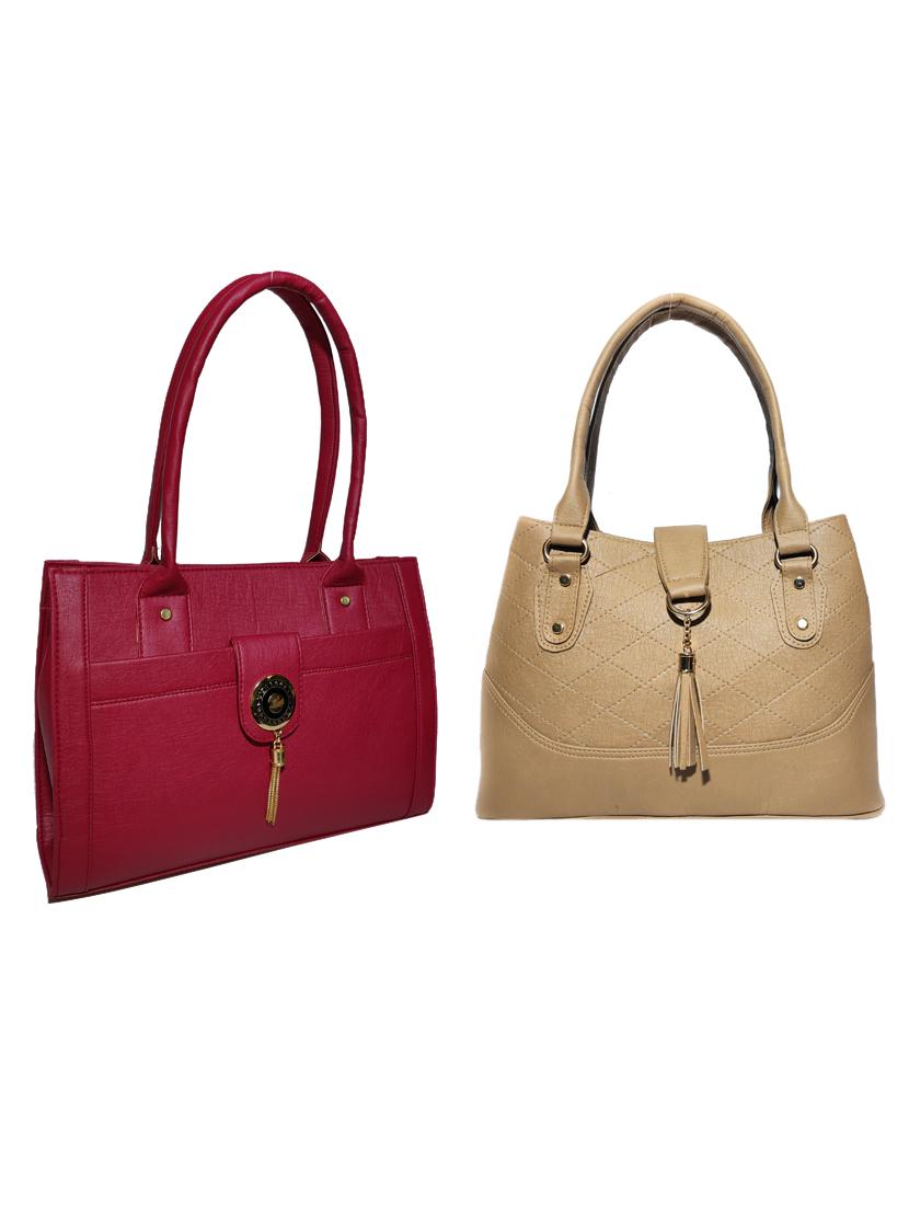 pack of 2 leatherette (pu) combo handbag - 18146515 - Zoom Image - 0