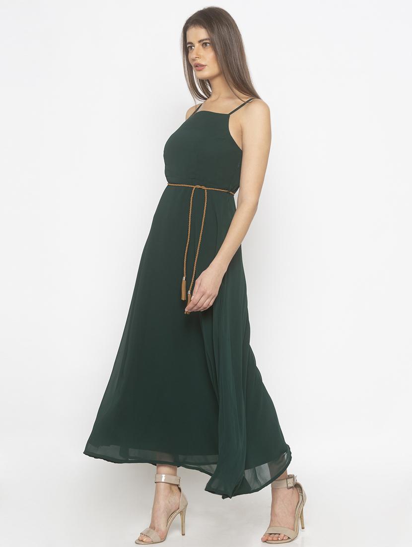 square neck solid maxi dress - 18146722 -  Standard Image - 1