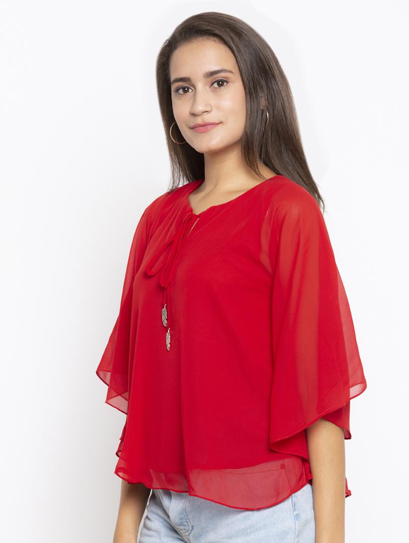 cape sleeves solid top - 18146814 - Standard Image - 1