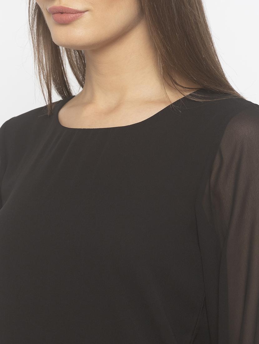 round neck solid top - 18146816 - Standard Image - 4