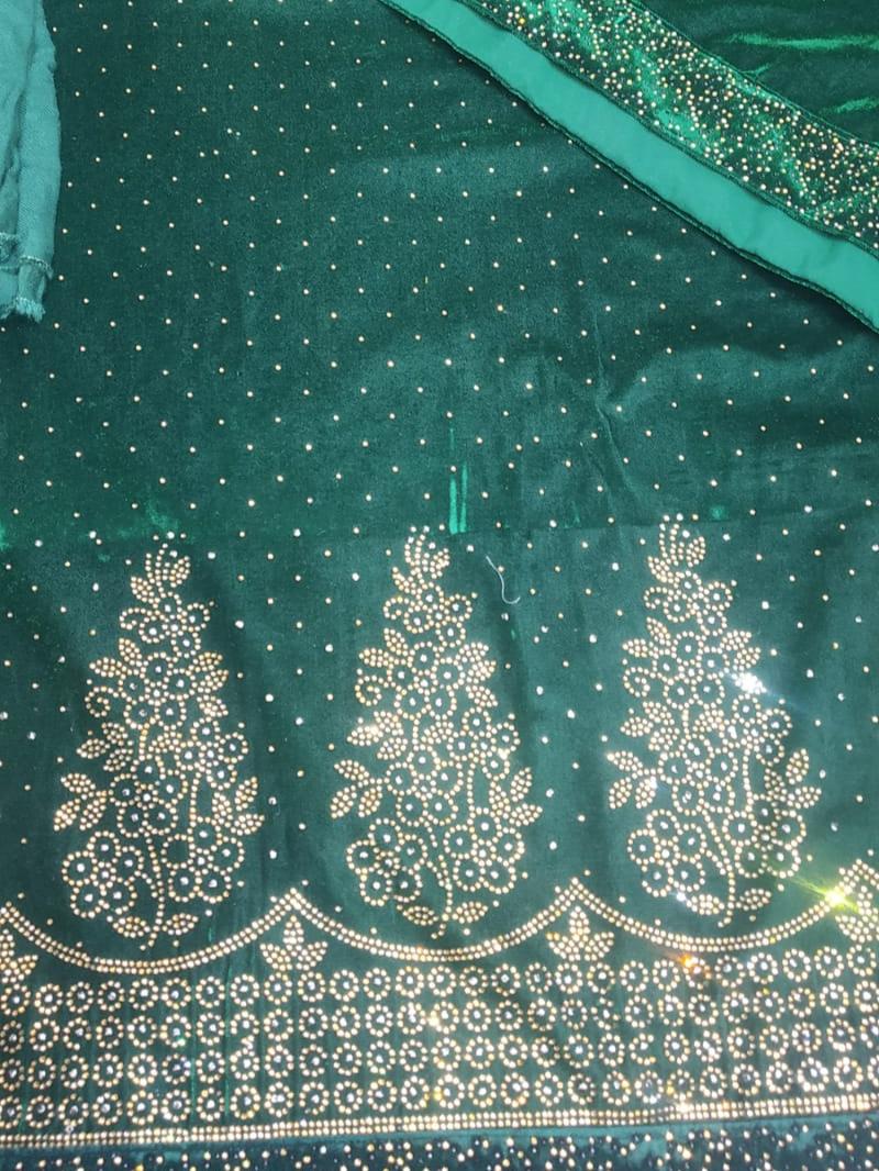 velvet suit with dupatta - 18150912 - Standard Image - 1