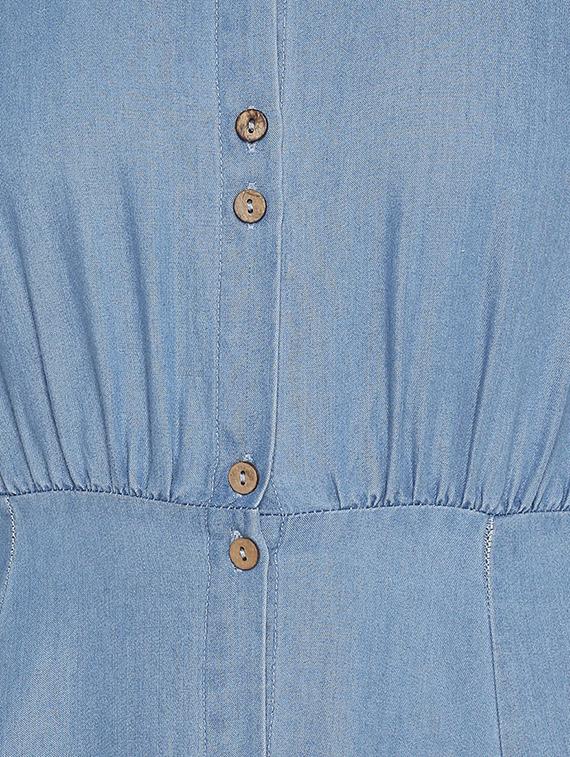 slit detailed solid shirt dress - 18151844 - Standard Image - 4