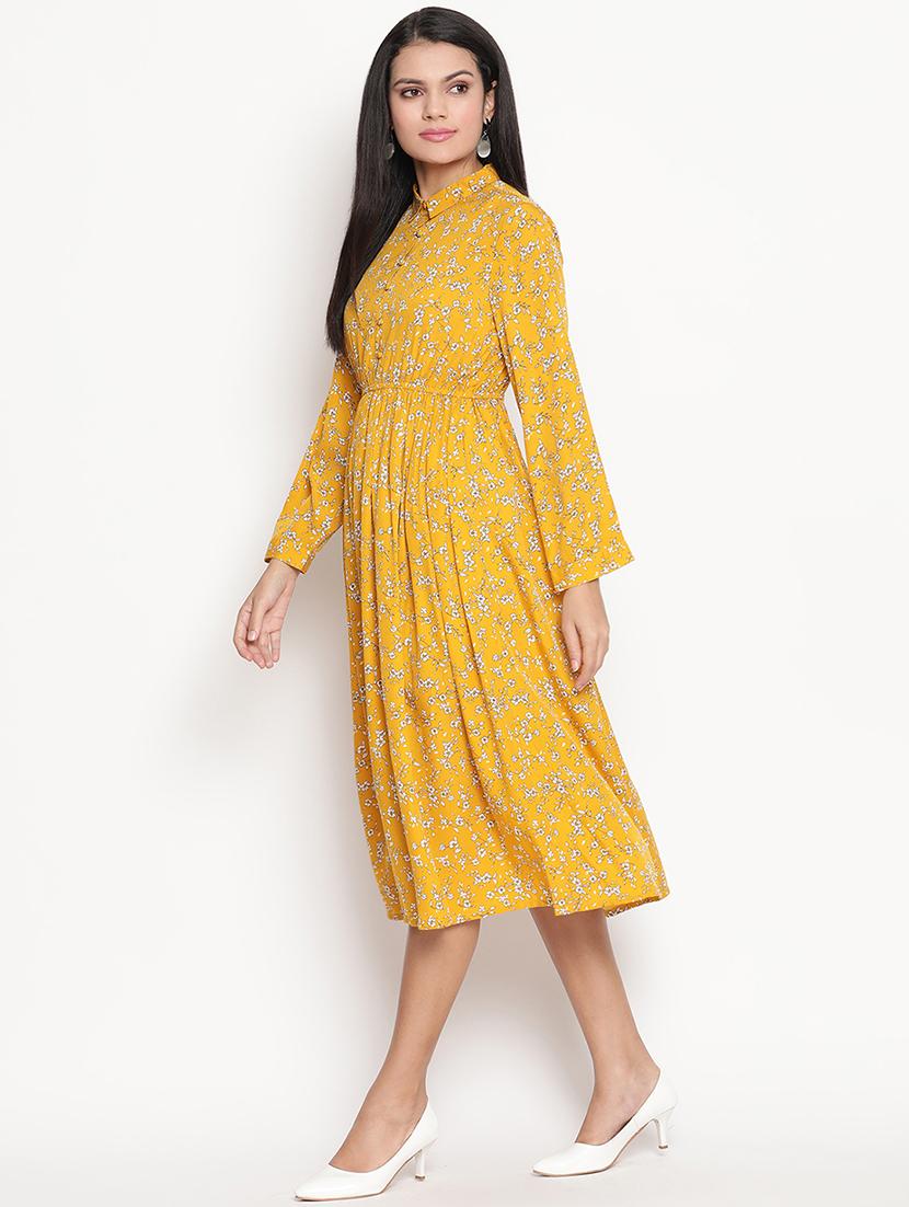 long sleeved printed shirt dress - 18151888 - Standard Image - 1
