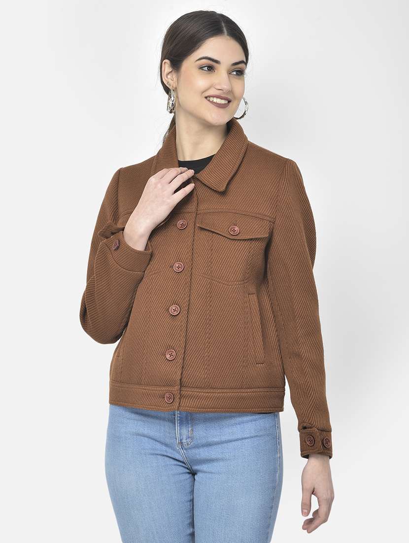 crimsoune club women brown short coat