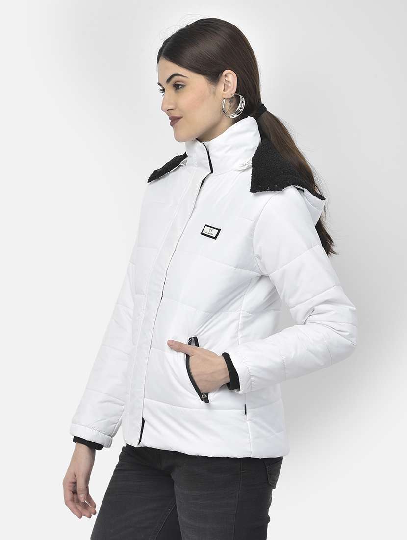women solid long sleeve quilted jacket  - 18152189 -  Standard Image - 1