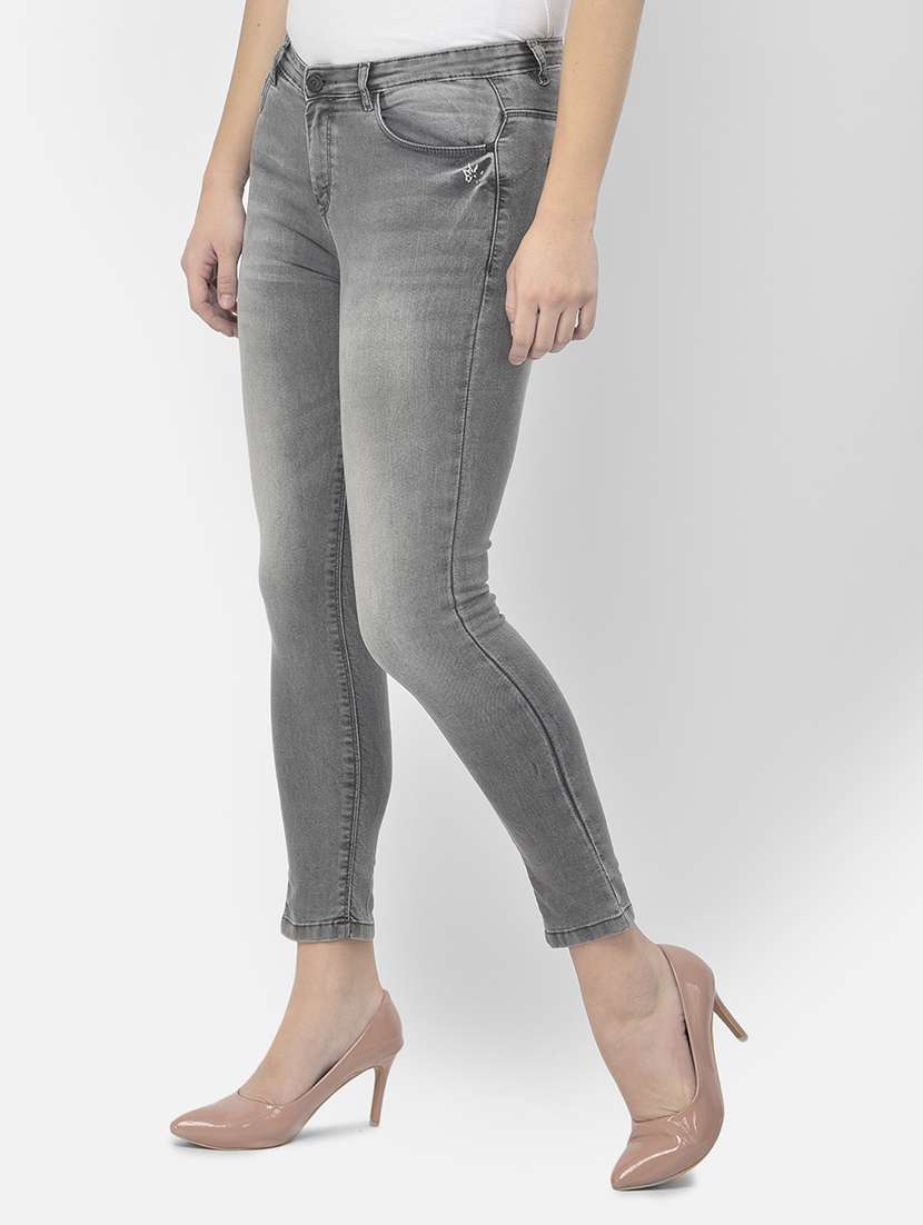 women's plain slim fit jeans - 18152237 -  Standard Image - 1