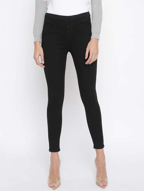 black solid jegging - 18152250 -  Standard Image - 0