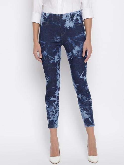 blue tie & dye jegging - 18152252 - Standard Image - 0