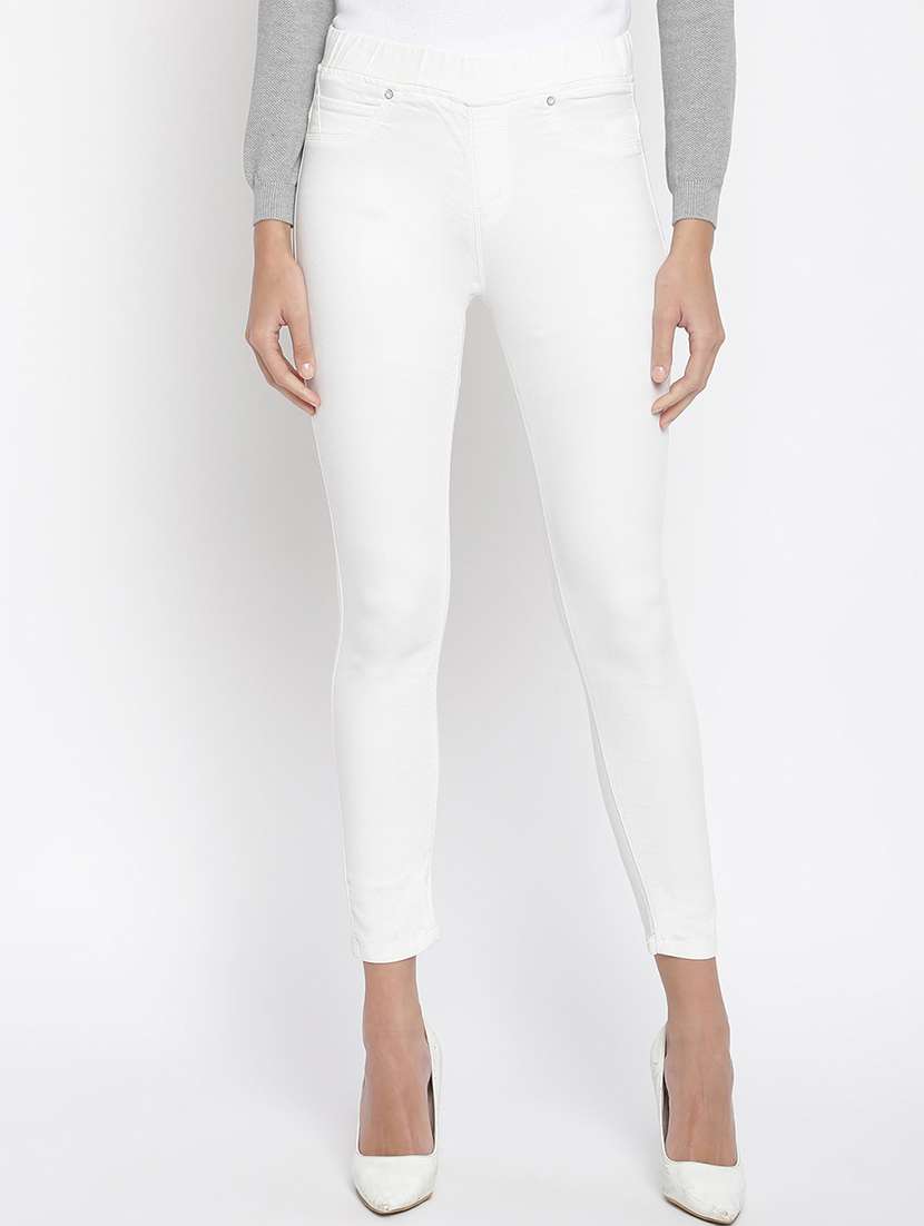 white solid jegging - 18152253 -  Zoom Image - 0