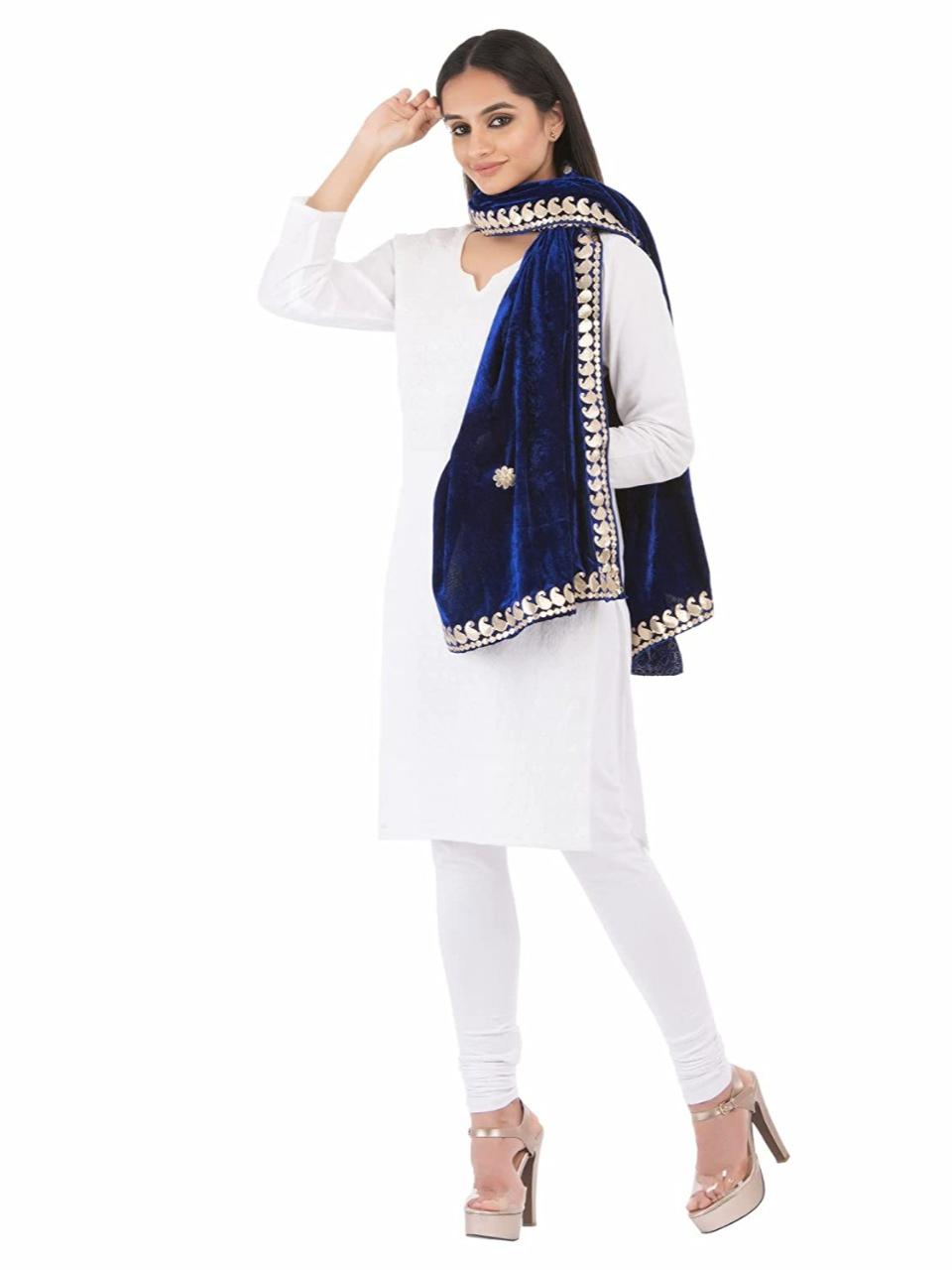 velvet gota pati stole - 18152572 - Standard Image - 1