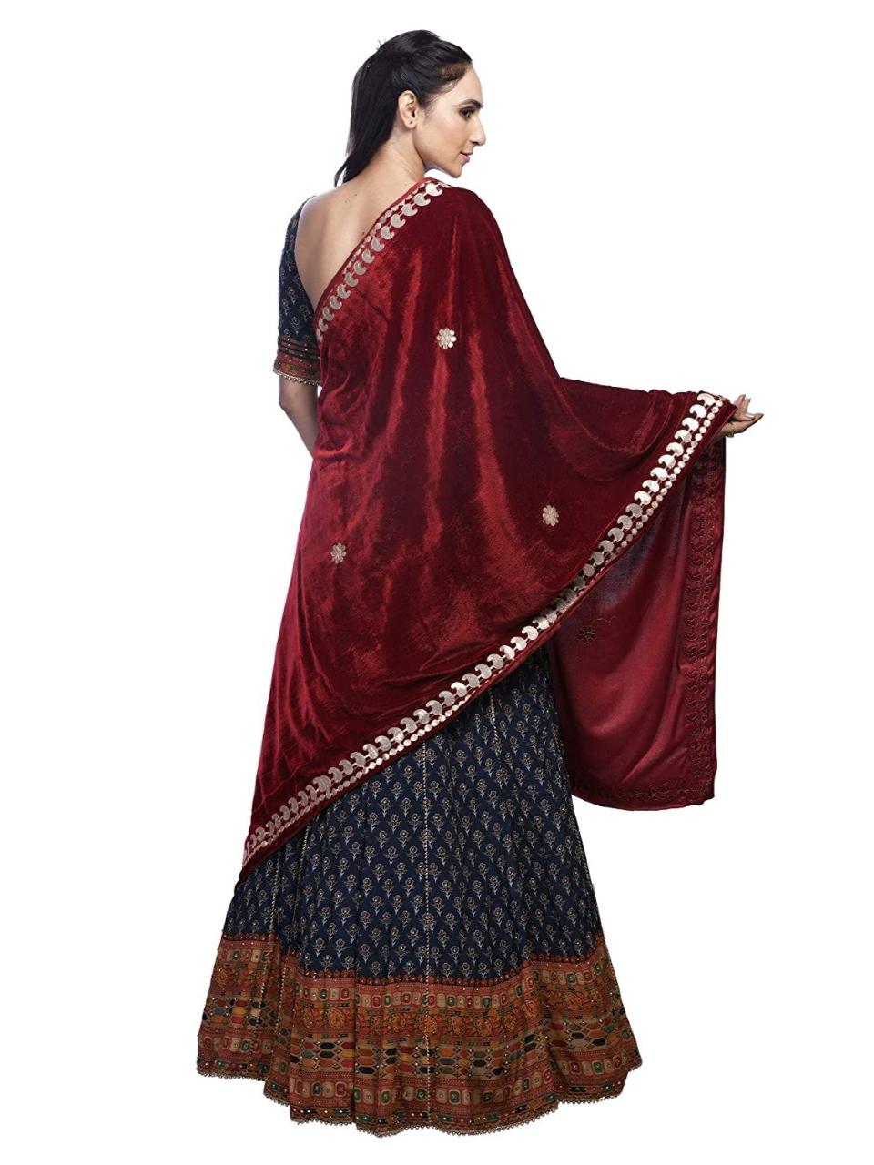 velvet gota pati stole - 18152582 - Standard Image - 1