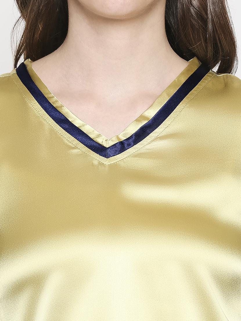 yellow viscose pyjama set nightwear - 18153090 - Standard Image - 4