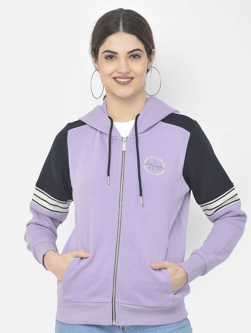 women's color block sweatshirt