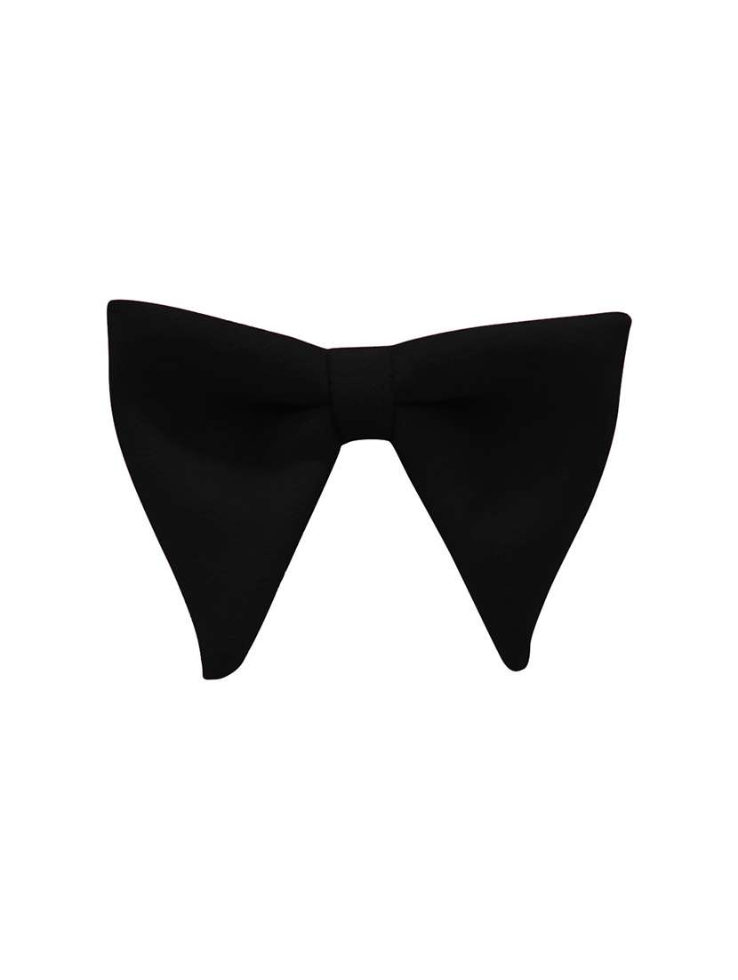 midnight black cotton blend bow 