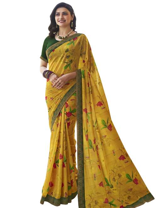 floral printed saree  with blouse - 18157066 -  Standard Image - 0