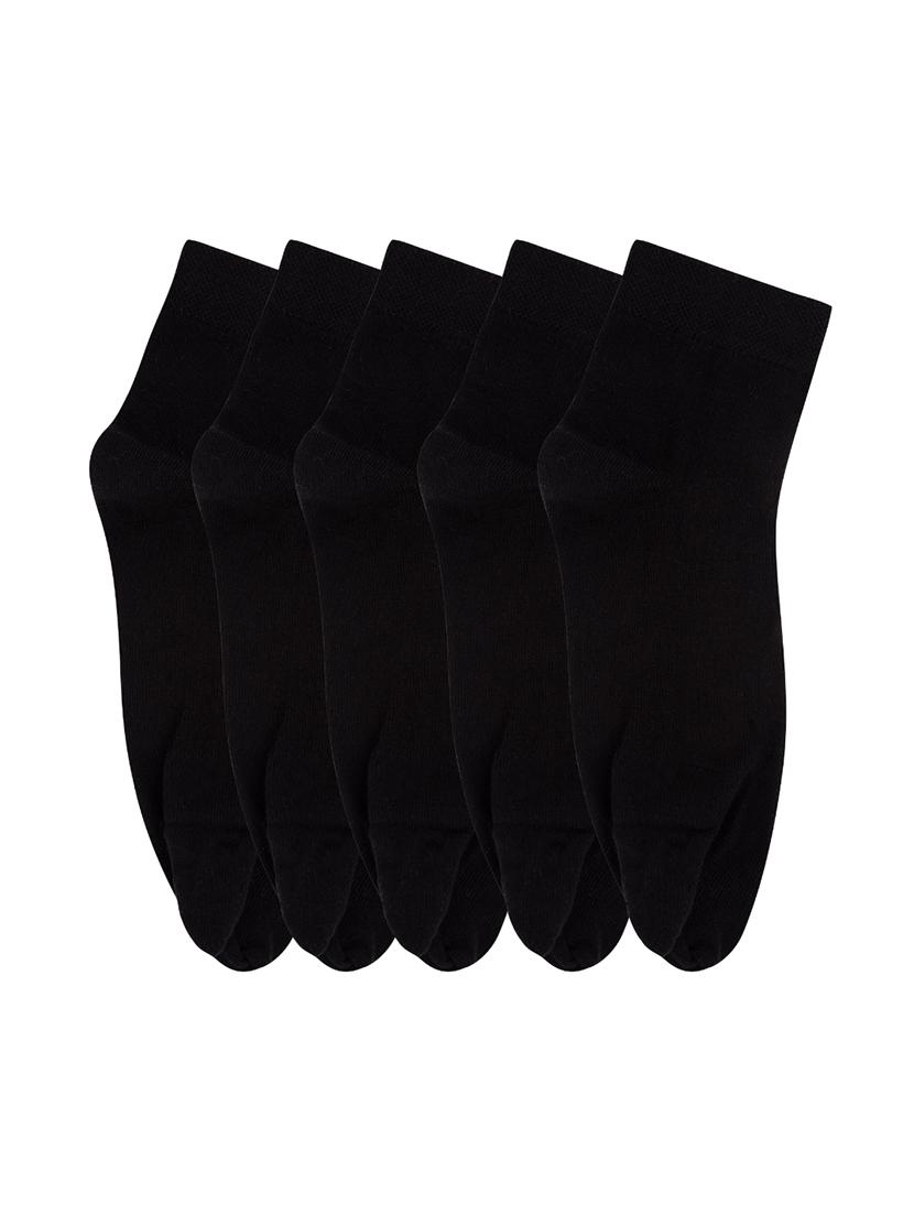 pack of 5 black cotton ankle length sock - 18157564 -  Standard Image - 1