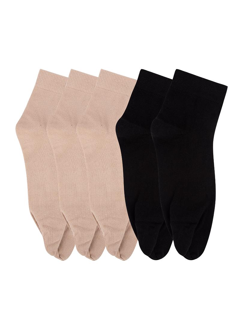 pack of 5 multi colored cotton ankle length sock - 18157566 -  Standard Image - 1