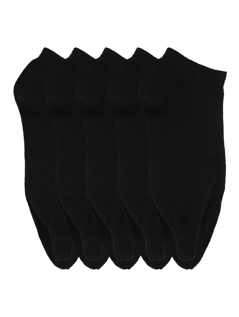pack of 5 black cotton ankle length sock - 18157571 - Standard Image - 1