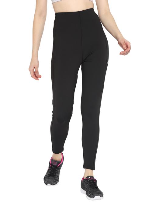 black solid legging - 18159037 - Standard Image - 0