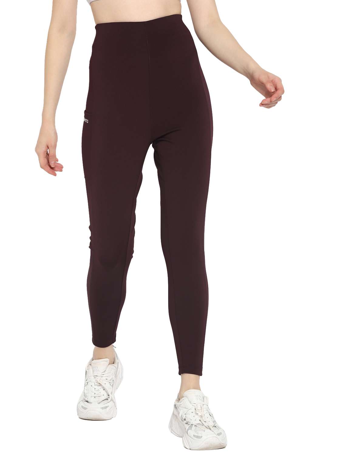 red solid legging