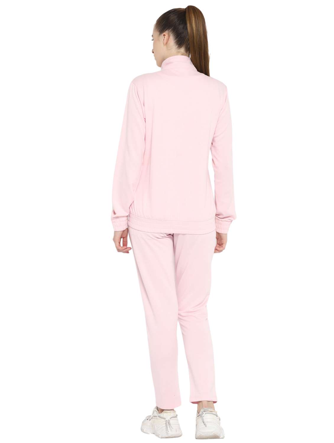 pink solid track pant full length set - 18159184 -  Standard Image - 4