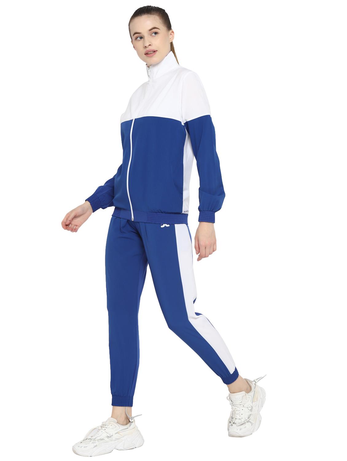 blue color-blocked track pant full length set - 18159199 - Standard Image - 1