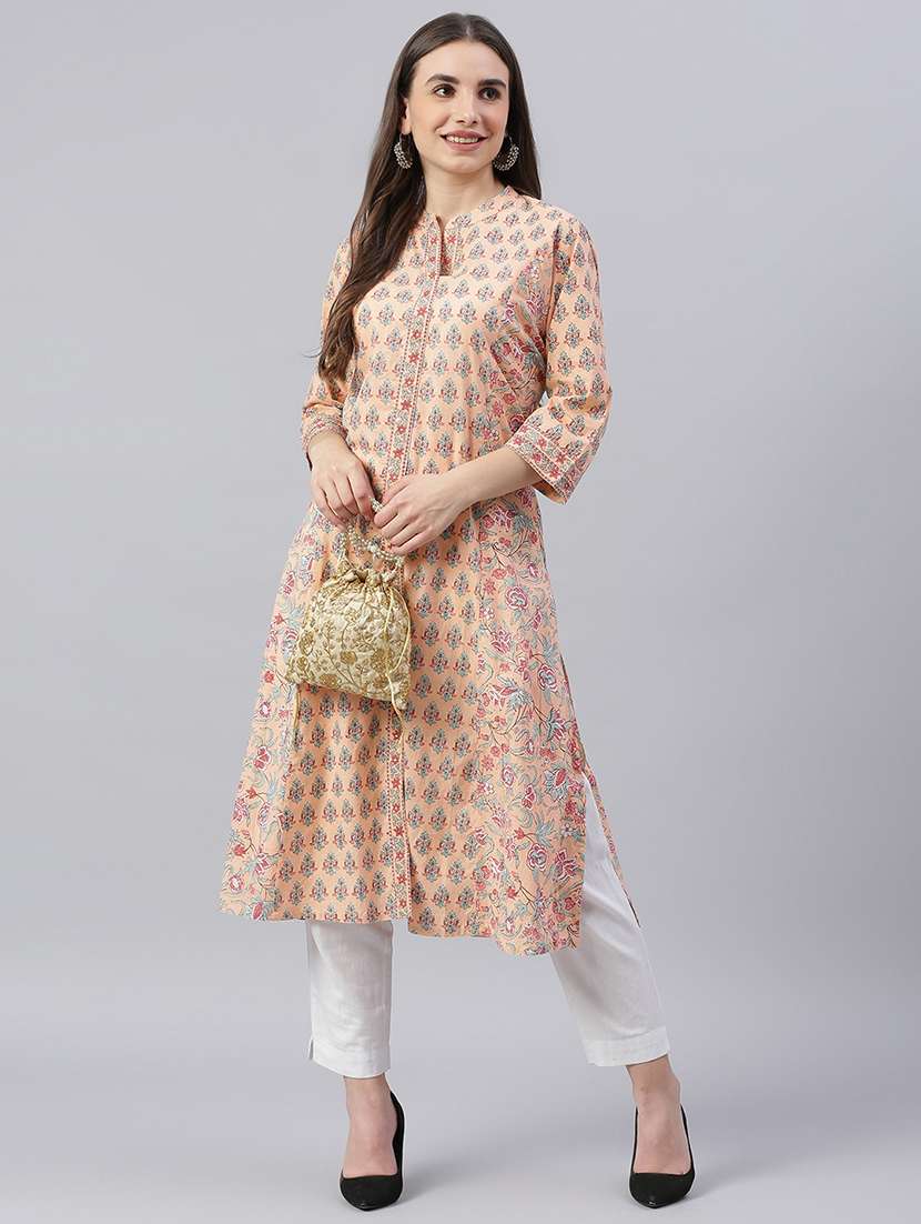 women's straight kurta - 18163096 -  Standard Image - 4