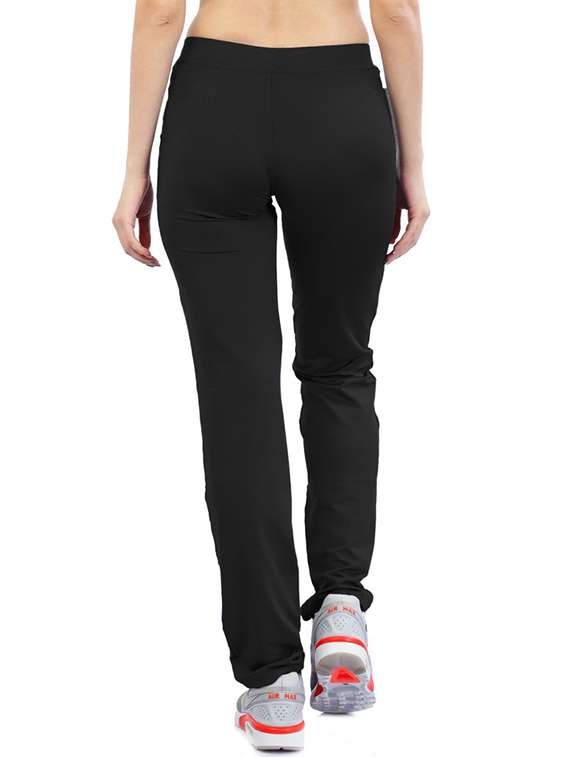black solid yoga pants track pant - 18163256 -  Standard Image - 1