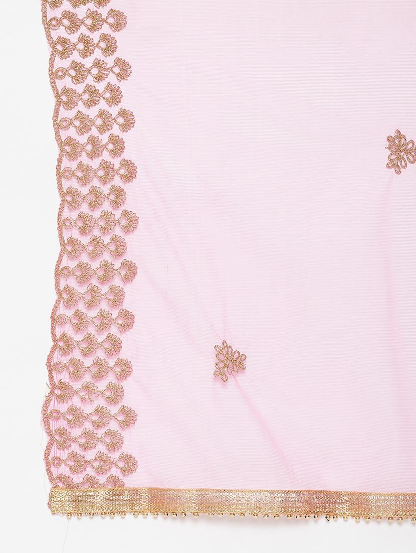 magenta net dupatta - 18163434 - Standard Image - 4
