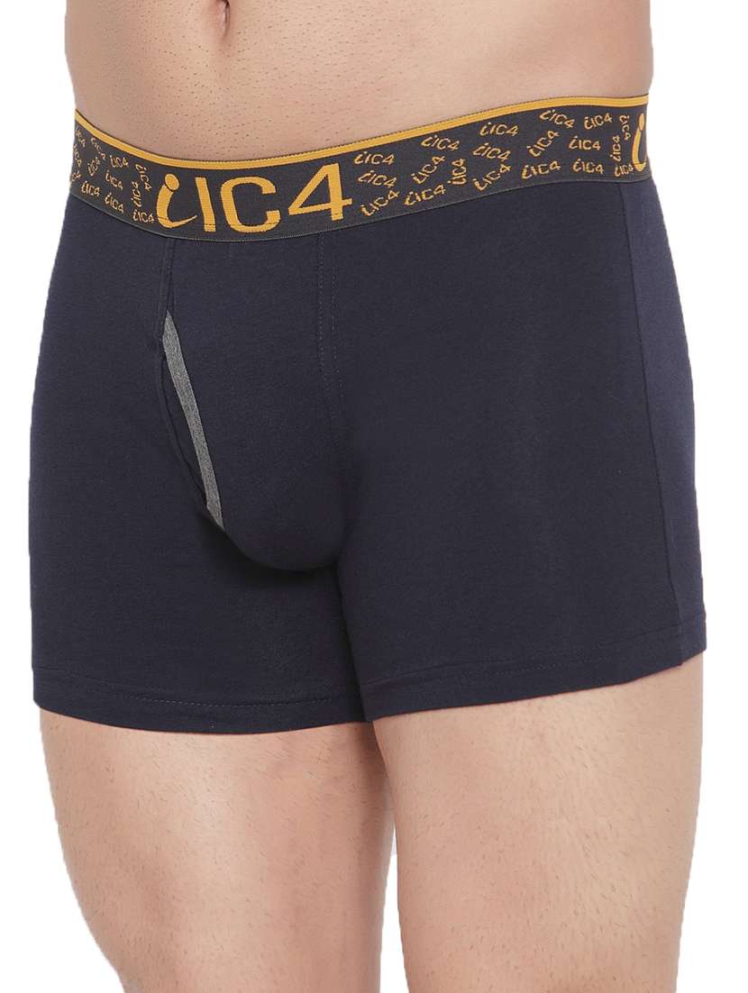 navy blue printed trunks brief - 18164227 - Standard Image - 1