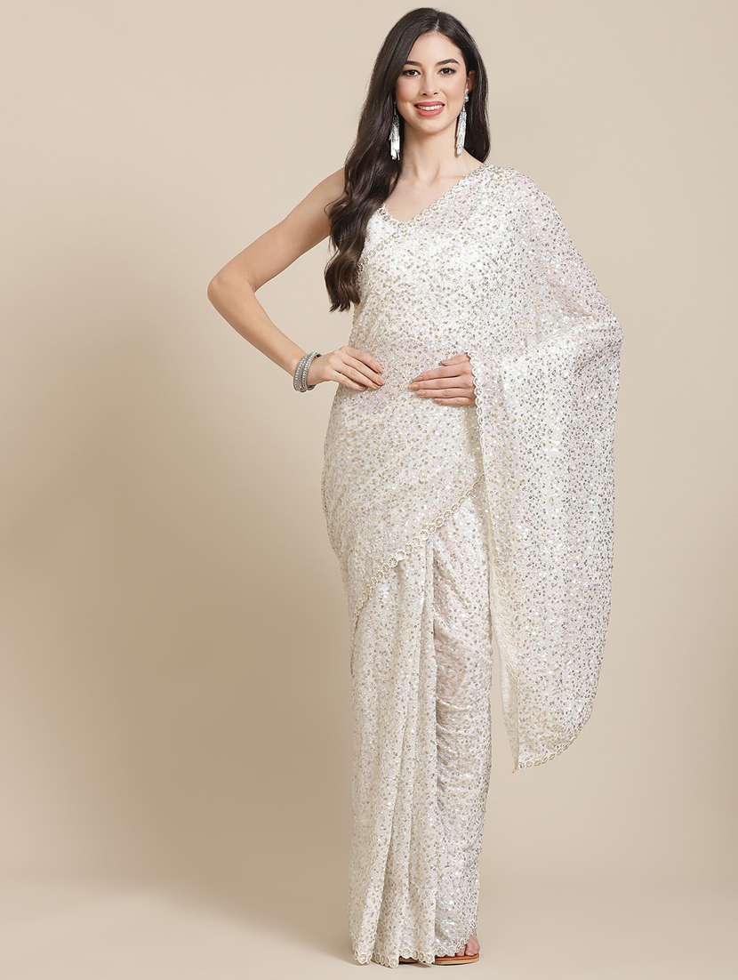 women's embellished saree with blouse