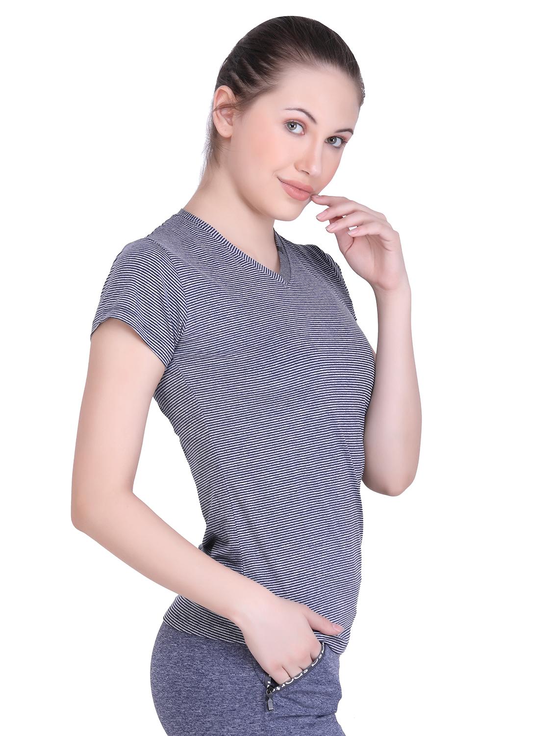 v-neck striped tee - 18164634 - Standard Image - 1