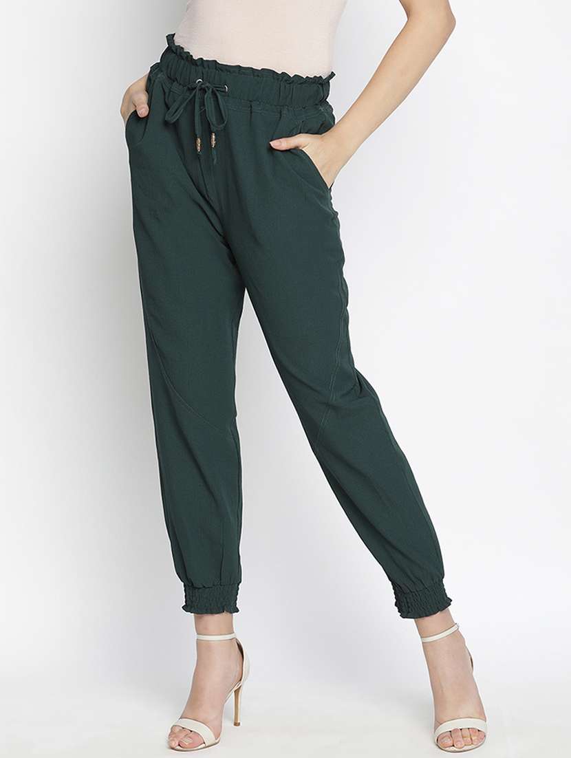 drawstring waist solid joggers - 18164696 -  Standard Image - 1