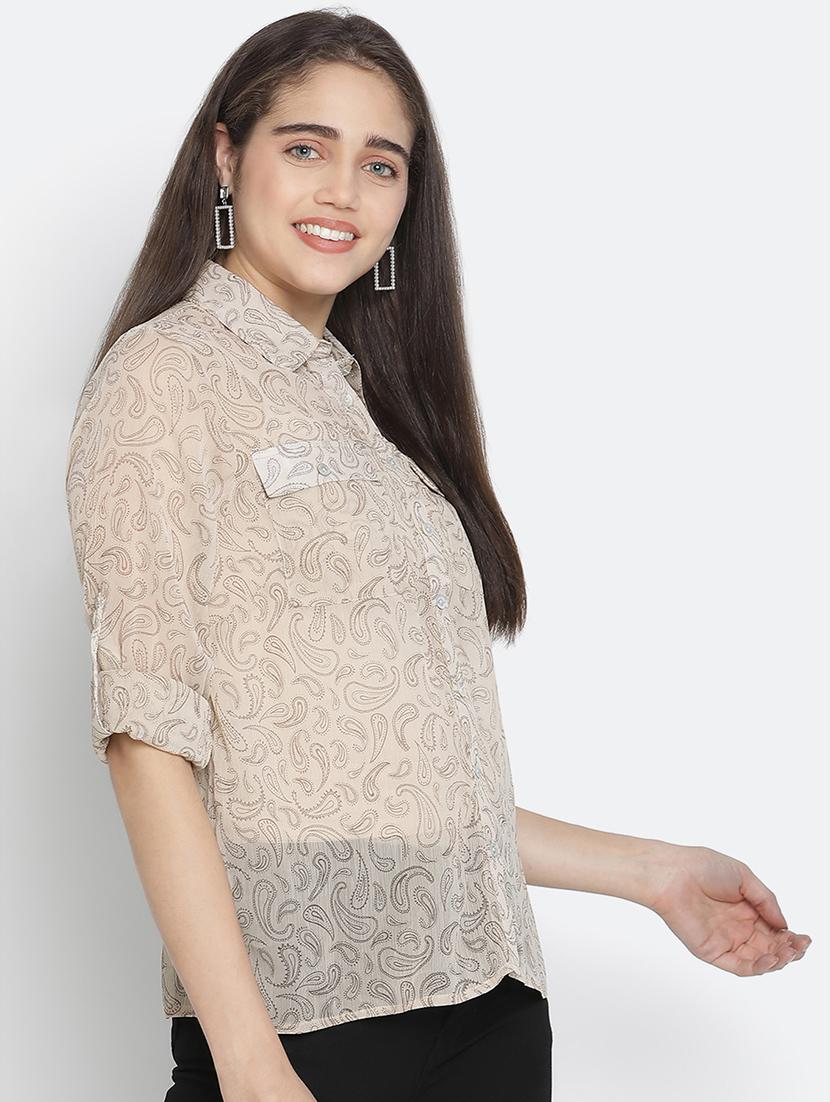 paisley print sheer shirt - 18164702 -  Standard Image - 1