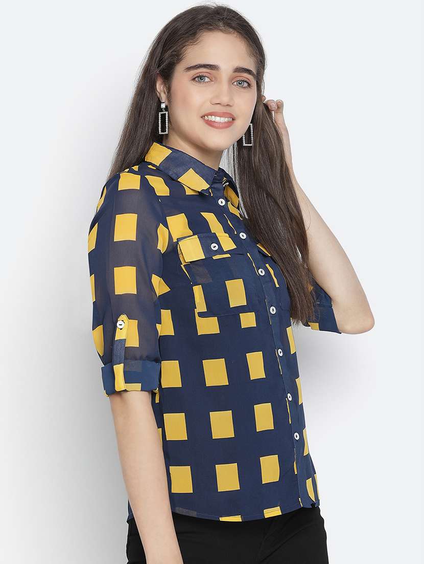 long sleeves printed regular shirt - 18164705 - Standard Image - 1