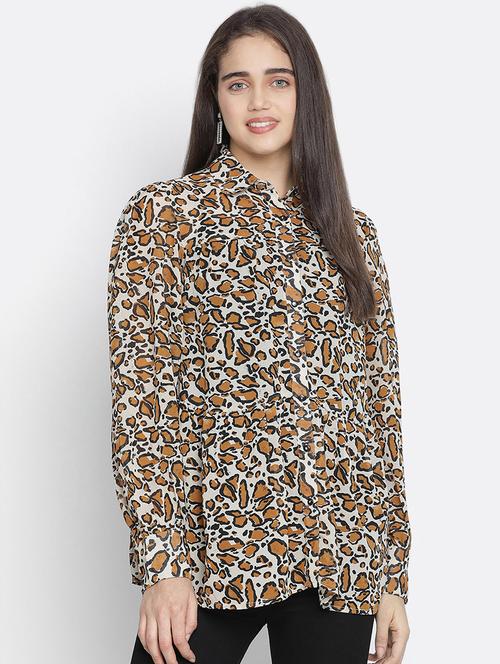 animal print a-line shirt - 18164706 -  Standard Image - 0