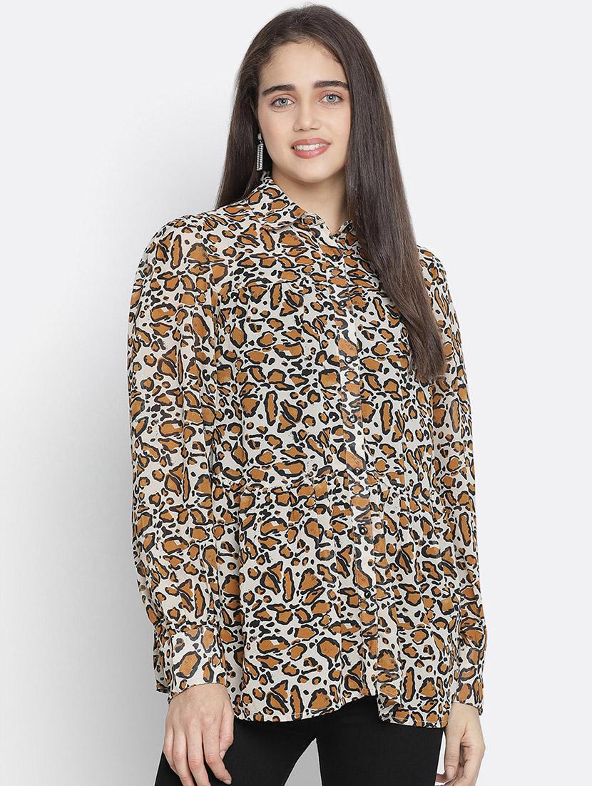 animal print a-line shirt - 18164706 -  Zoom Image - 0