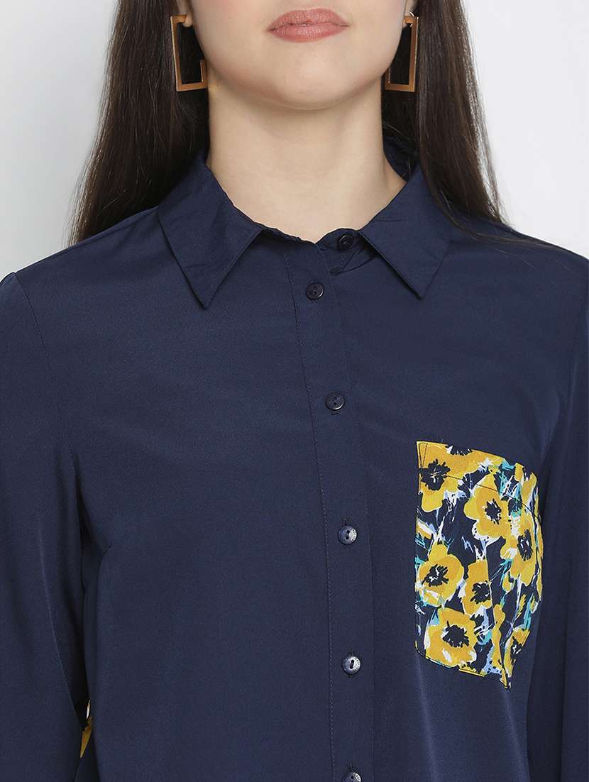 color block high-low shirt - 18164714 -  Standard Image - 4