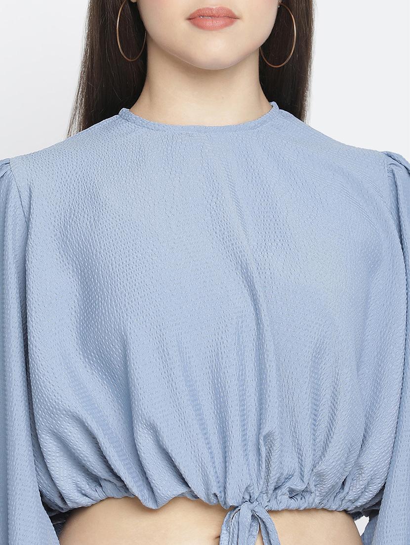 drawstring waist blosuon top - 18164726 - Standard Image - 4