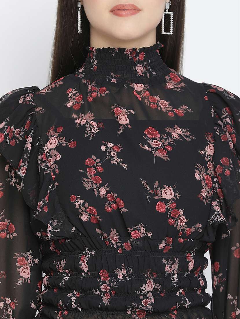 women's blouson high neck top - 18164732 -  Standard Image - 4