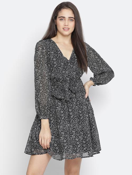 women's fit & flare floral dress - 18164800 - Standard Image - 0